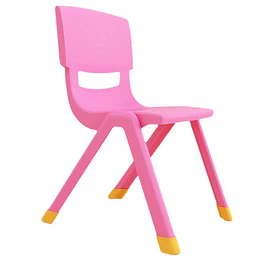 Kidscool Silla Infantil Apilable Ergonómica de Plástico Reforzado Rojo/Azul/Verde/Amarillo 34x38x52 cm