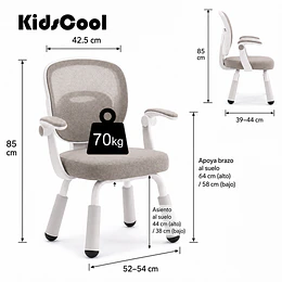 Silla Escritorio Ergonomica Infantil Gris