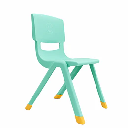 Kidscool Silla Infantil Apilable Ergonómica de Plástico Reforzado Verde 34x38x52 cm
