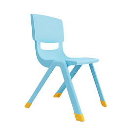 Kidscool Silla Infantil Apilable Ergonómica de Plástico Reforzado Azul 34x38x52 cm