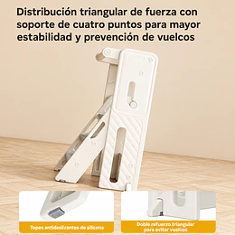 Torre de Aprendizaje Infantil con Peldaños Antideslizantes Plástico Crema Gris 84x44.5x49 cm 