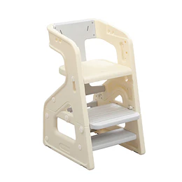 Kidscool Silla de Comer Crecimiento Evolutiva Infantil 3 en 1 Plástica Blanco Gris 79x43x50 cm 