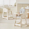 Retiro Express-Silla Alta de Comer Infantil con Bandeja Extraíble Beige Crema 91x46x57.5 cm 