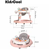 Andador de Bebé Multifunción 4 en 1 Antivuelco Plegable Kidscool - Rosado