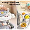 Andador de Bebé Multifunción 4 en 1 Antivuelco Plegable Kidscool - Gris