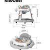 Andador de Bebé Multifunción 4 en 1 Antivuelco Plegable Kidscool - Gris