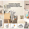 Andador de Bebé Multifunción 4 en 1 Antivuelco Plegable Kidscool - Gris