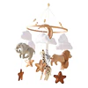 Móvil de Cuna para Bebé Fieltro y Madera Kidscool Safari 52 x 24 cm 