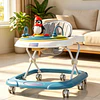  Andador Para Bebé Kidscool Pingüino Ruedas Silenciosas Celeste 65 X 55 X 50 cm
