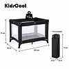 Cuna Corral Plegable y Portátil de Viaje Kidscool 102x74x71 cm Negro