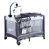 Cuna Corral Plegable de Viaje Kidscool con Mudador Organizador y Móvil 104 x 70 x 74 cm Gris Estampado 