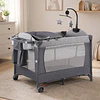 Cuna Corral Plegable de Viaje Kidscool con Mudador Organizador y Móvil 104 x 76 x 76 cm Gris 