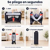 Cuna Corral Plegable de Viaje Kidscool con Mudador Organizador y Móvil 104 x 76 x 76 cm Gris 