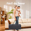 Cuna Corral Plegable de Viaje Kidscool con Mudador Mosquitero y Organizador 104 x 76 x 76 cm Gris