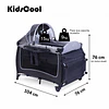 Cuna Corral Plegable de Viaje Kidscool con Mudador Mosquitero y Organizador 104 x 76 x 76 cm Gris