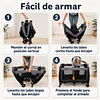 Cuna Corral Plegable de Viaje Kidscool con Mudador Mosquitero y Organizador 104 x 76 x 76 cm Gris