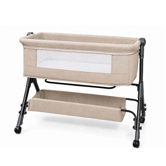 Cuna Colecho Plegable Antirreflujo y Balanceo Kidscool 102 x 65 x 81 cm Khaki
