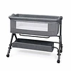 Cuna Colecho Compacta, Plegable, mecedora con Mosquitero Canasto Organizador y Ruedas Kidscool 90 x 50 X 80 cm Gris