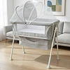 Cuna Colecho Multifuncional Plegable estructura reforzada Kidscool con Mosquitero y Canasto 93 x 57 x 80 cm Khaki