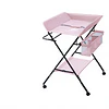 Mudador de Bebé Plegable Ajustable Kidscool con Ruedas y Organizador Rosado 64x79x10 cm 
