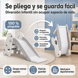 Resbalín Infantil Plegable Kidscool Centro de Juegos Crudo Gris