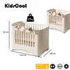 Retiro Express-Cuna Infantil Móvil Multifuncional Kidscool con Ruedas y Organizadores Beige 123 x 68 x 92 cm