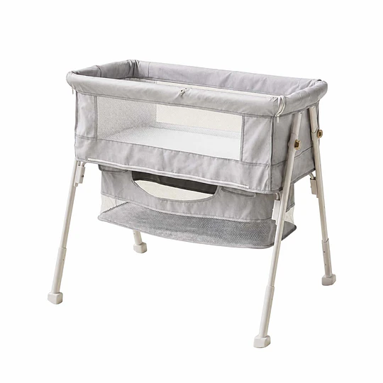 Retiro Express-Cuna Colecho Multifuncional Plegable estructura reforzada Kidscool con Mosquitero y Canasto 93 x 57 x 80 cm Gris