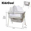 Retiro Express-Cuna Colecho Multifuncional Plegable estructura reforzada Kidscool con Mosquitero y Canasto 93 x 57 x 80 cm Gris