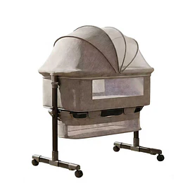 Retiro Express-Cuna Colecho Compacta, Plegable, mecedora con Mosquitero Canasto Organizador y Ruedas Kidscool 90 x 50 X 80 cm 