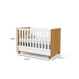 Retiro Express-Cuna Multifuncional Bebé Zupi Madera Blanca Caramelo+ Colchon Cama Baby Box 130x70 cms