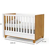 Retiro Express-Cuna Multifuncional Bebé Zupi Madera Blanca Caramelo+ Colchon Cama Baby Box 130x70 cms