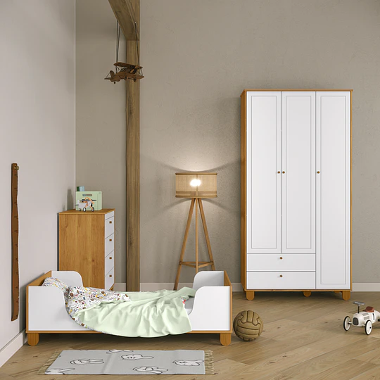 Retiro Express-Cuna Multifuncional Bebé Zupi Madera Blanca Caramelo+ Colchon Cama Baby Box 130x70 cms