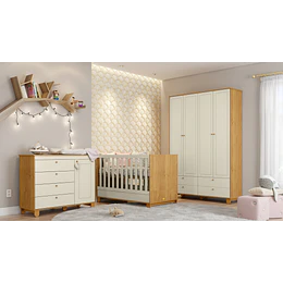 Retiro Express-Cuna Multifuncional Bebé Zupi Madera Blanca Caramelo+ Colchon Cama Baby Box 130x70 cms
