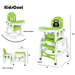 Retiro Express-Silla De Comer New Verde 3 En 1