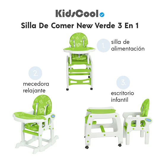 Retiro Express-Silla De Comer New Verde 3 En 1