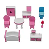 Retiro Express-Casa De Muñeca Madera 3 Pisos Con Accesorios