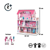 Retiro Express-Casa De Muñeca Madera 3 Pisos Con Accesorios