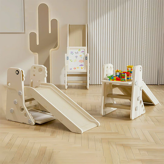 Retiro Express-Resbalín Infantil Plegable 4 en 1 con Escritorio Kidscool Off White  
