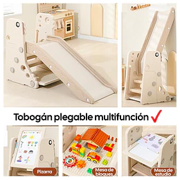 Retiro Express-Resbalín Infantil Plegable 4 en 1 con Escritorio Kidscool Off White  