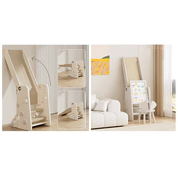 Retiro Express-Resbalín Infantil Plegable 4 en 1 con Escritorio Kidscool Off White  