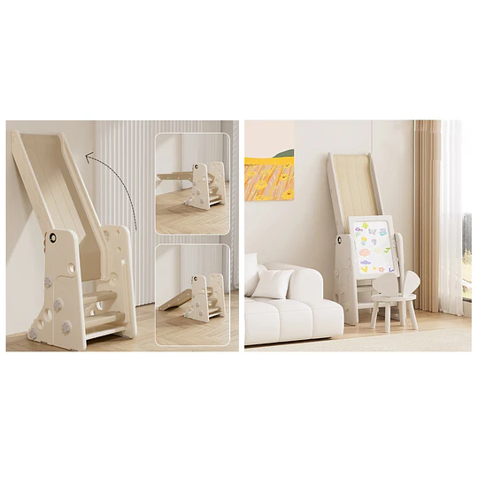 Retiro Express-Resbalín Infantil Plegable 4 en 1 con Escritorio Kidscool Off White  
