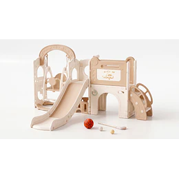 Retiro Express-Resbalín Columpio Centro de Juegos 9 en 1 Kidscool Estilo Off White