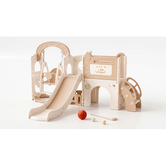 Retiro Express-Resbalín Columpio Centro de Juegos 9 en 1 Kidscool Estilo Off White