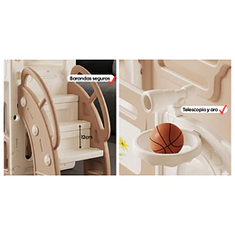 Retiro Express-Resbalín Columpio Centro de Juegos 9 en 1 Kidscool Estilo Off White