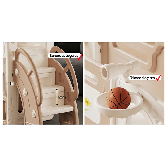 Retiro Express-Resbalín Columpio Centro de Juegos 9 en 1 Kidscool Estilo Off White