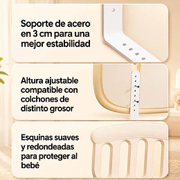 Retiro Express- Baranda de Cama Infantil Fija Protectora Anticaídas Plástico 