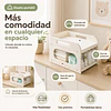 Retiro Express-Mudador de Sobremesa Compacto con Estante Organizador Plástico Blanco Marfil 75x51x46 cm 