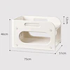 Retiro Express-Mudador de Sobremesa Compacto con Estante Organizador Plástico Blanco Marfil 75x51x46 cm 