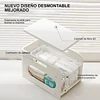 Retiro Express-Mudador de Sobremesa Compacto con Estante Organizador Plástico Blanco Marfil 75x51x46 cm 