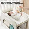 Retiro Express-Mudador de Sobremesa Compacto con Estante Organizador Plástico Blanco Marfil 75x51x46 cm 